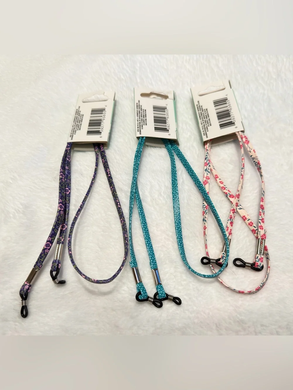 Set of 3 Patterned Eyeglasses Cord Lanyards NEW